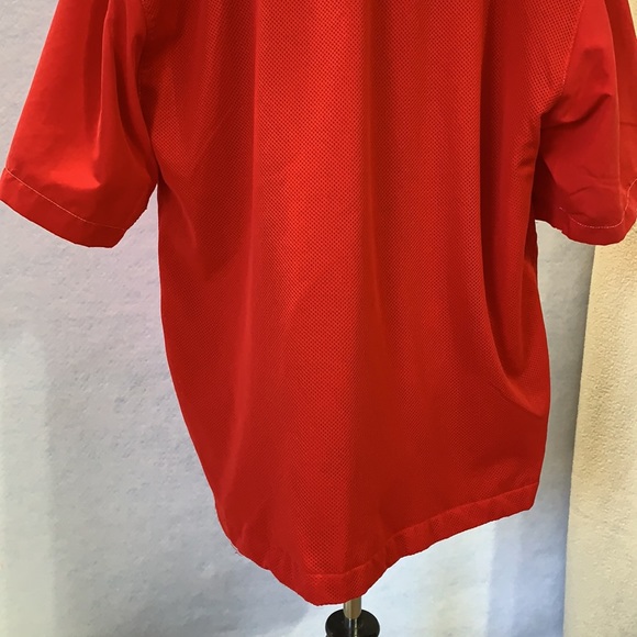 Red Racing Style Short Sleeve Button Down Shirt - Picture 8 of 12